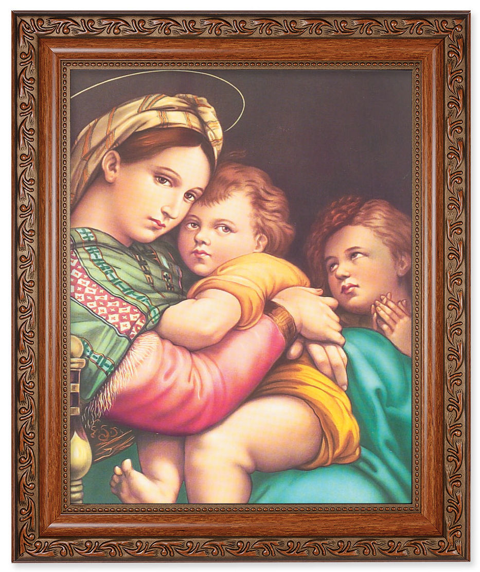 Madonna and Child with Saint Gabriel 8x10 Framed Print Under Glass