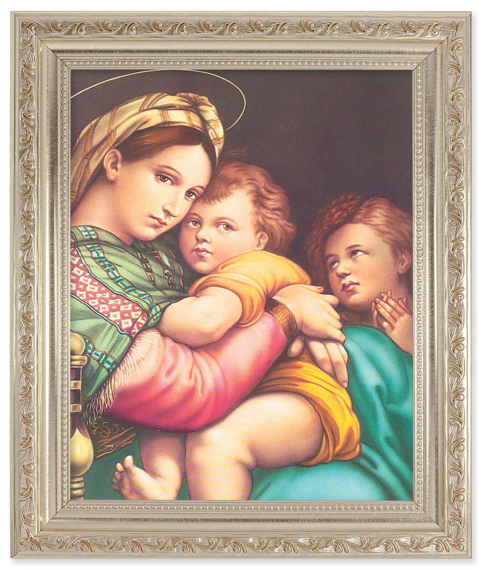Madonna and Child with Saint Gabriel 8x10 Framed Print Under Glass