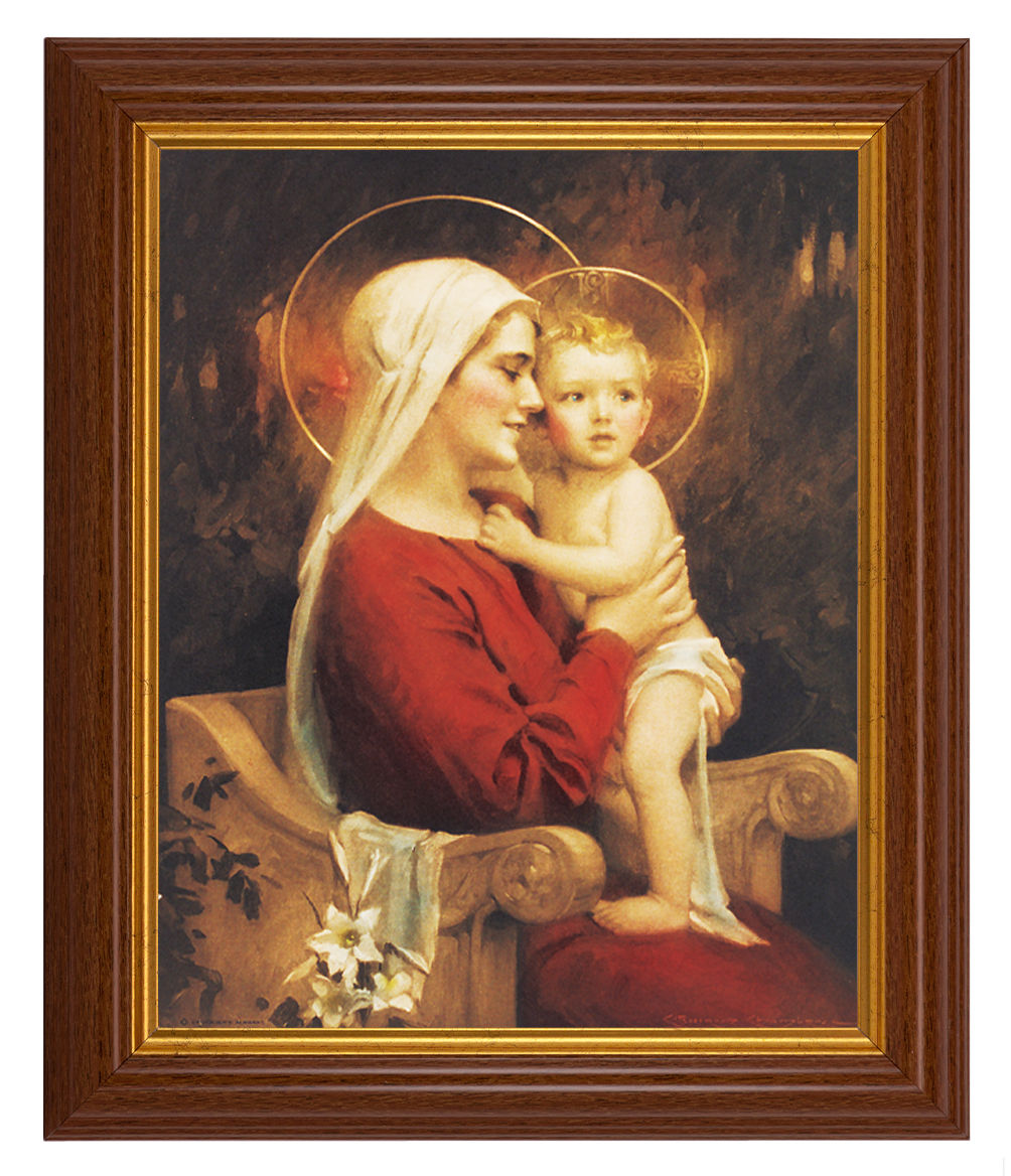 Madonna and Child by Chambers 8x10 Textured Artboard Dark Walnut Frame