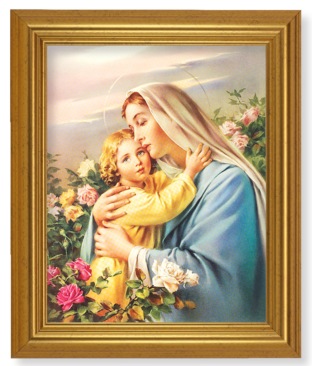 Madonna and Child in the Garden 8x10 Framed Print Under Glass