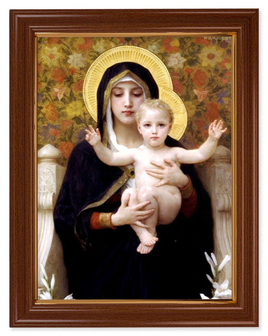 Madonna of the Lilies by Bouguereau 12x16 Framed Print Artboard