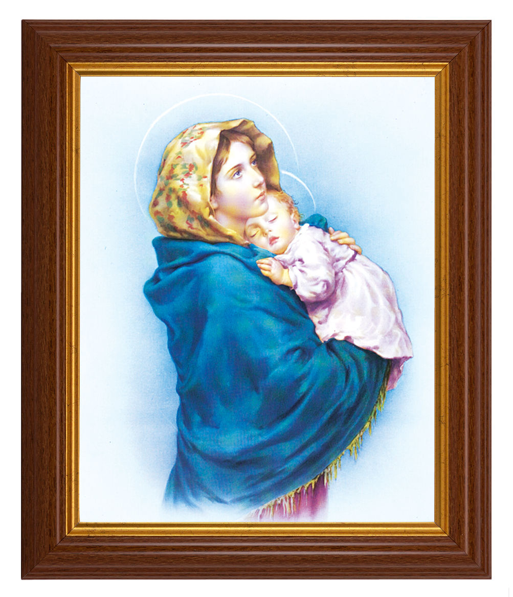 Madonna of the Streets 8x10 Textured Artboard Dark Walnut Frame
