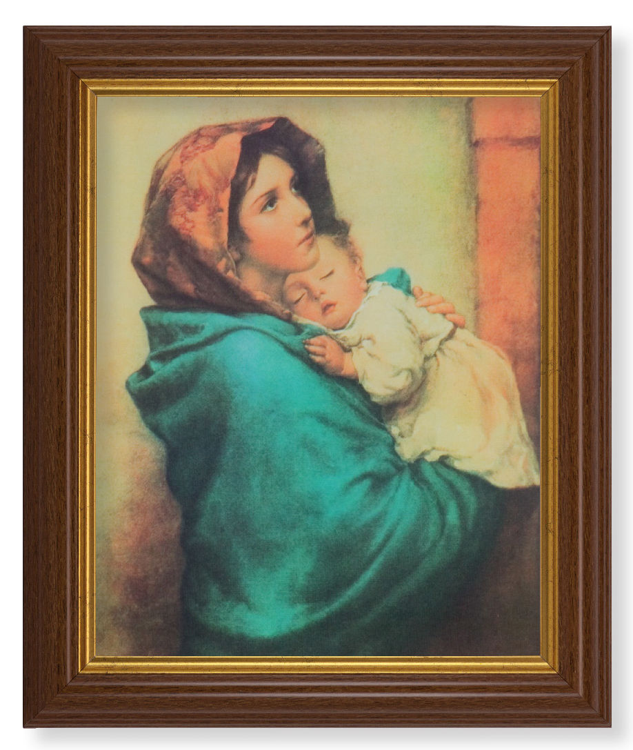 Madonna of the Streets by Ferruzzi 8x10 Textured Artboard Dark Walnut Frame