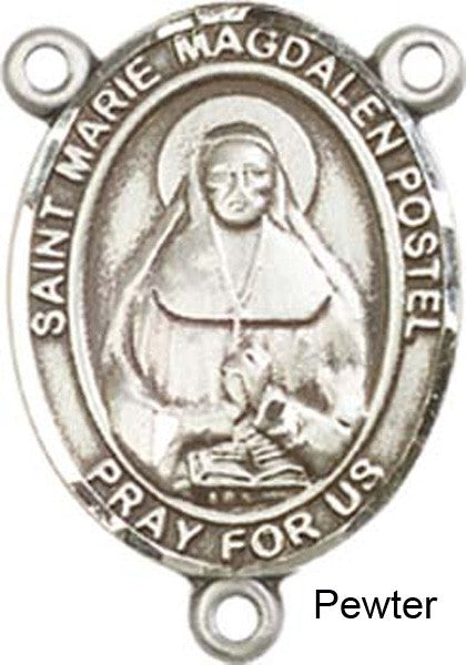 Marie Magdalen Postel Rosary Centerpiece Sterling Silver or Pewter