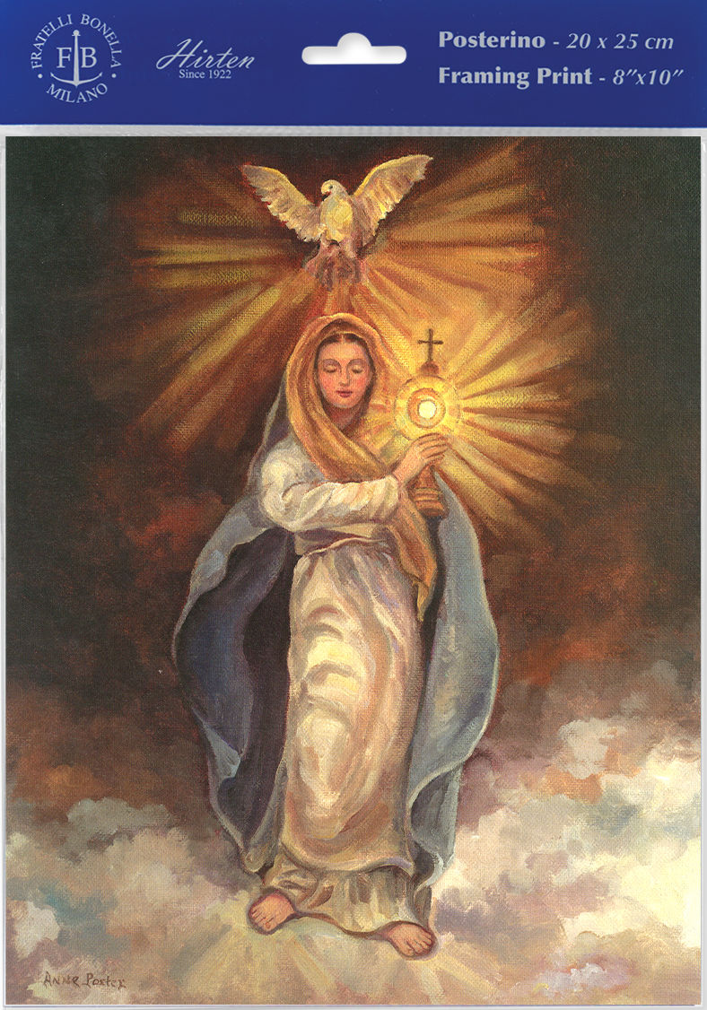 Mary with Monstrance by Anne Porter Print - Sold in 3 Per Pack