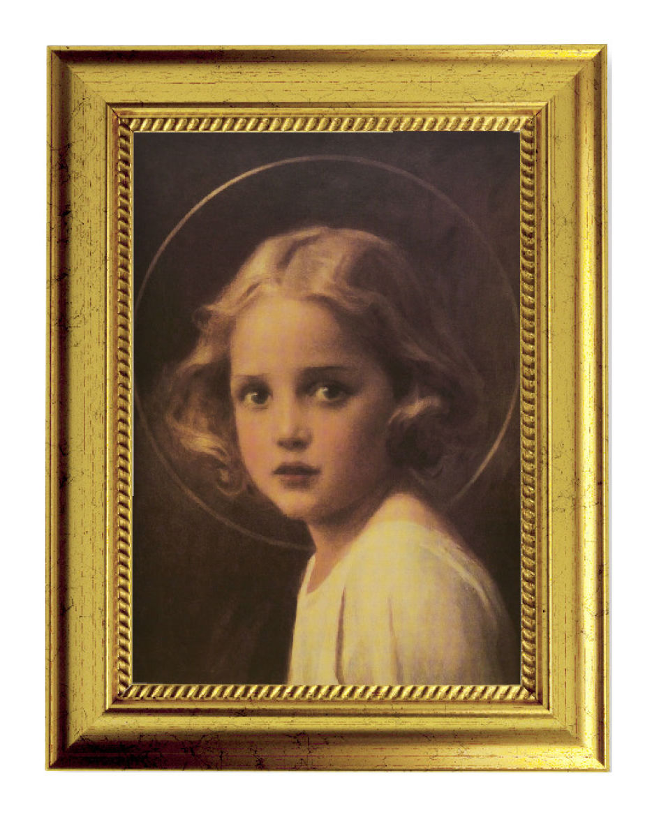 Mary Most Holy by Chambers 5x7 Print in Gold-Leaf Frame