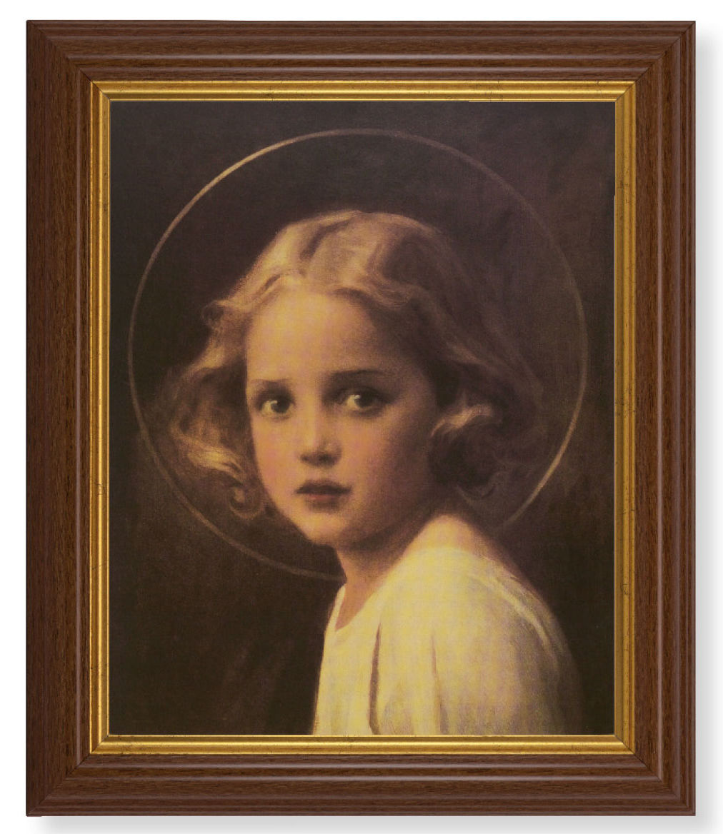 Mary Most Holy by Chambers 8x10 Textured Artboard Dark Walnut Frame