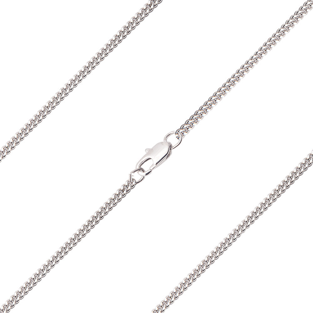 Medium Curb Chain w. Clasp Various Sizes Metals