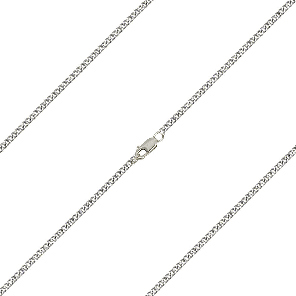 Medium Curb Chain w. Clasp Various Sizes Metals