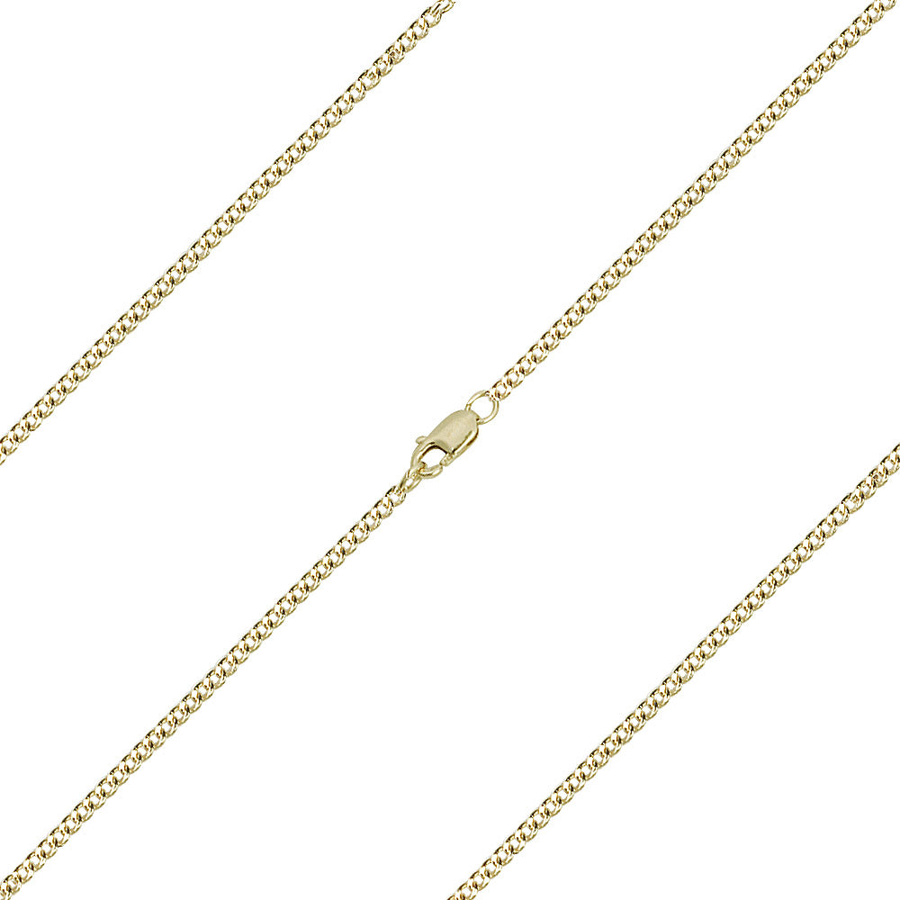 Medium Curb Chain w. Clasp Various Sizes Metals