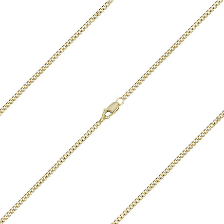 Medium Curb Chain w. Clasp Various Sizes Metals