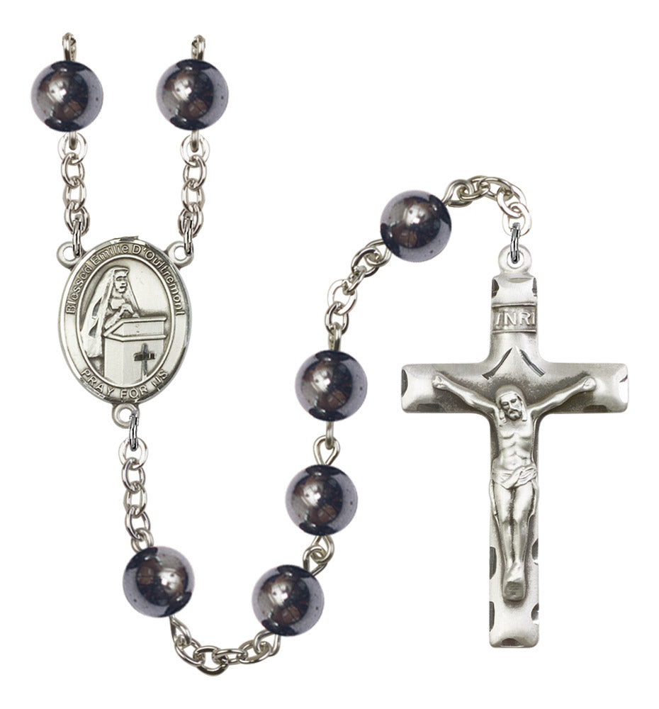 Blessed Emilee Doultremont Silver Plated Rosary for Men