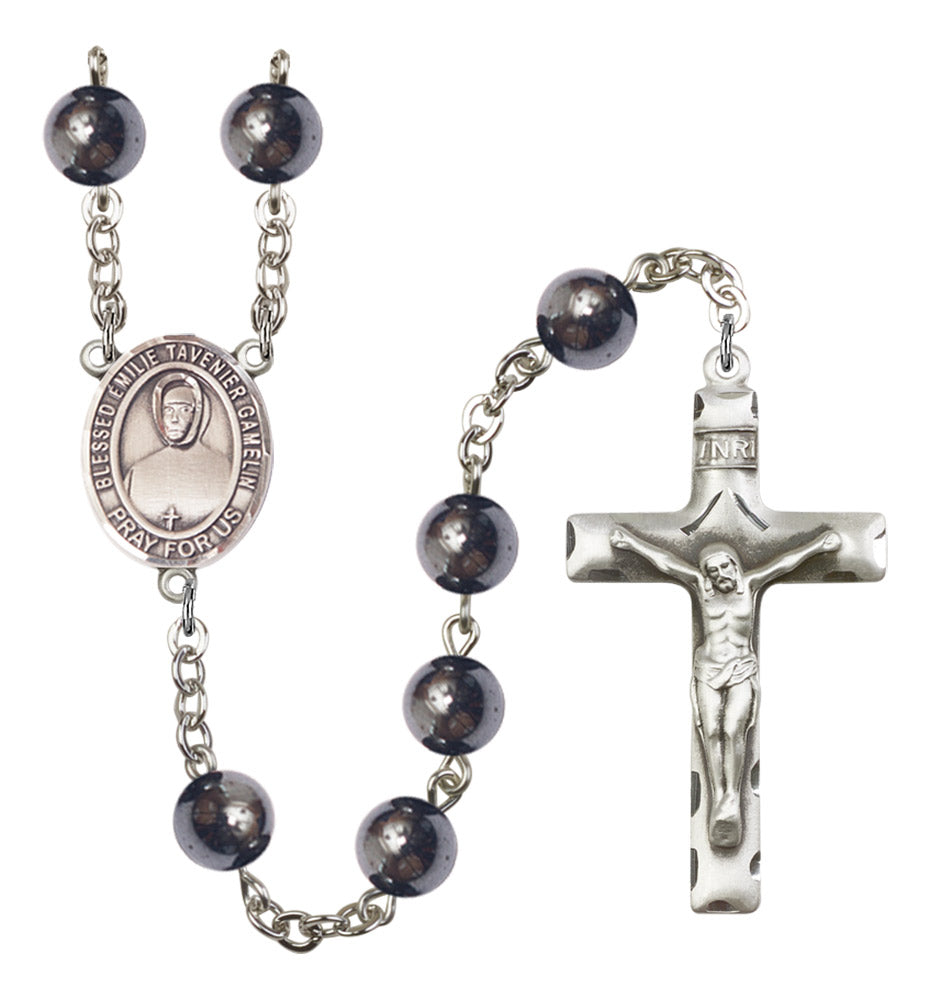 Blessed Emilie Tavernier Gamelin Silver Plated Rosary for Men
