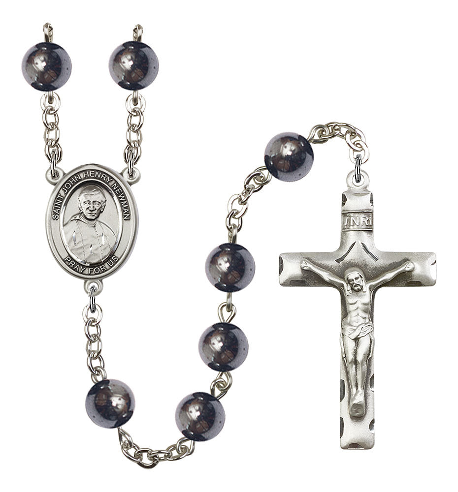 Saint John Henry Newman Silver Plated Rosary for Men