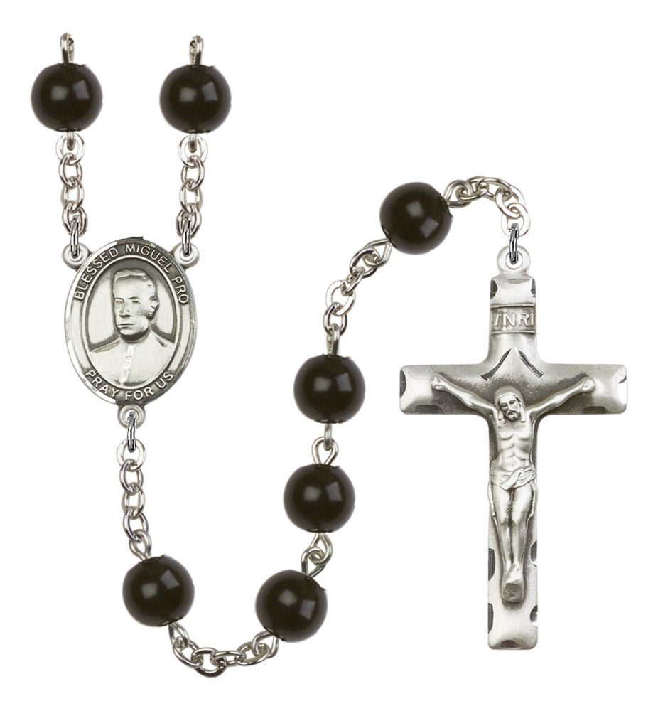 Blessed Miguel Pro Silver Plated Rosary for Men