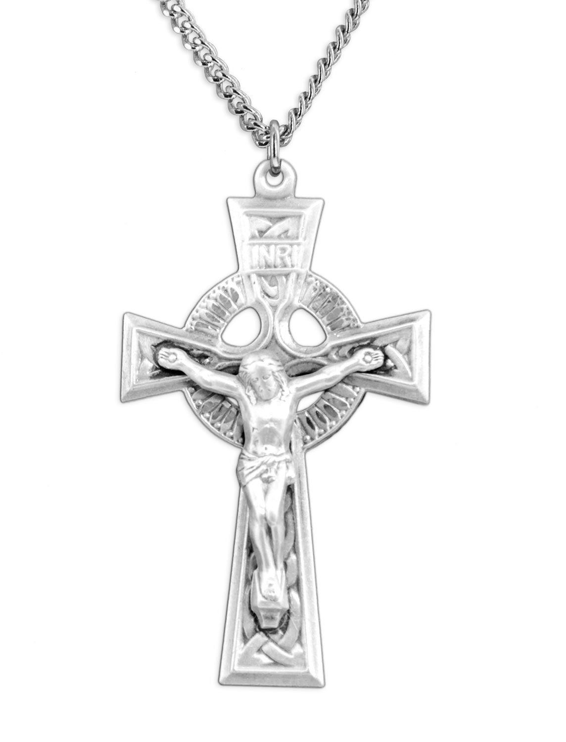 Celtic Cut Out Crucifix Pendant for Men