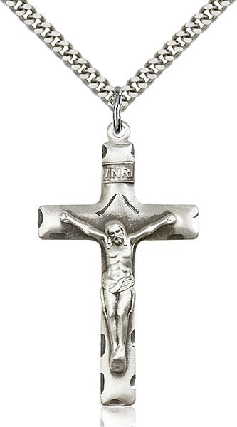 Men's Crucifix Pendant Shadowed Corpus