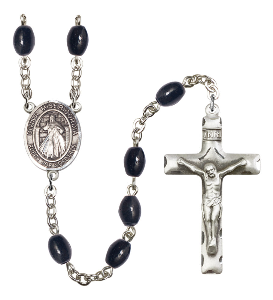 Divina Misericordia Silver Plated Rosary for Men