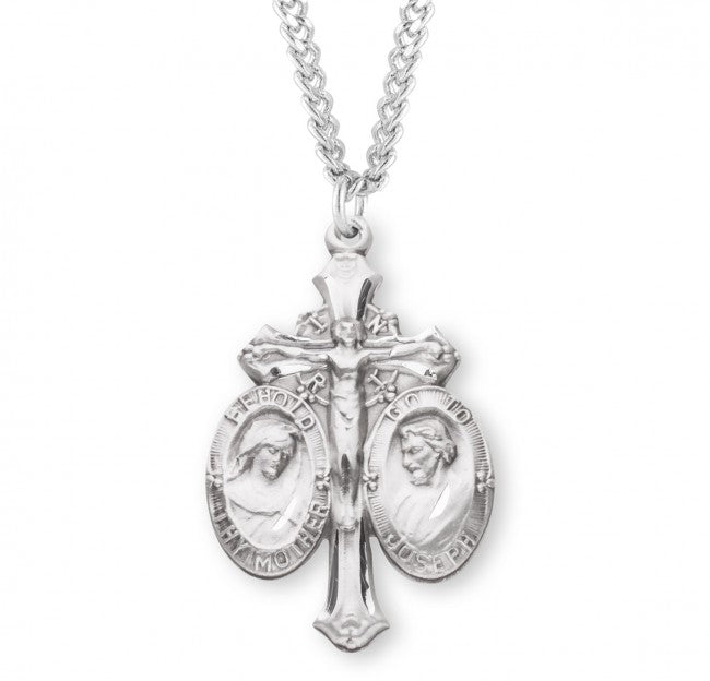 Holy Family Crucifix Necklace for Women