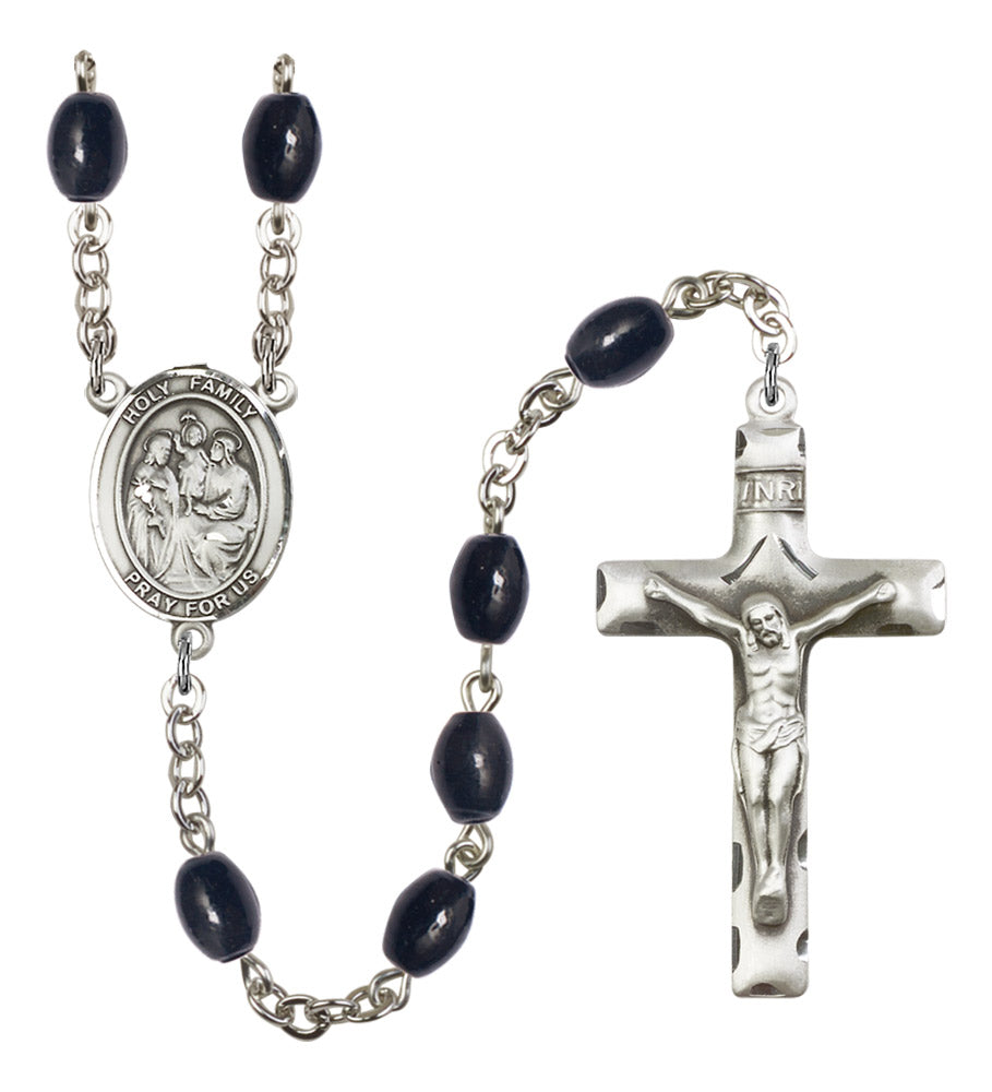 Holy Family Silver Plated Rosary for Men