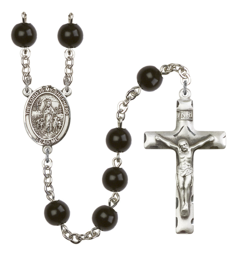 Lord Is My Shepherd Silver Plated Rosary for Men