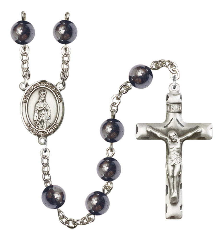 Our Lady of Fatima Silver Plated Rosary for Men