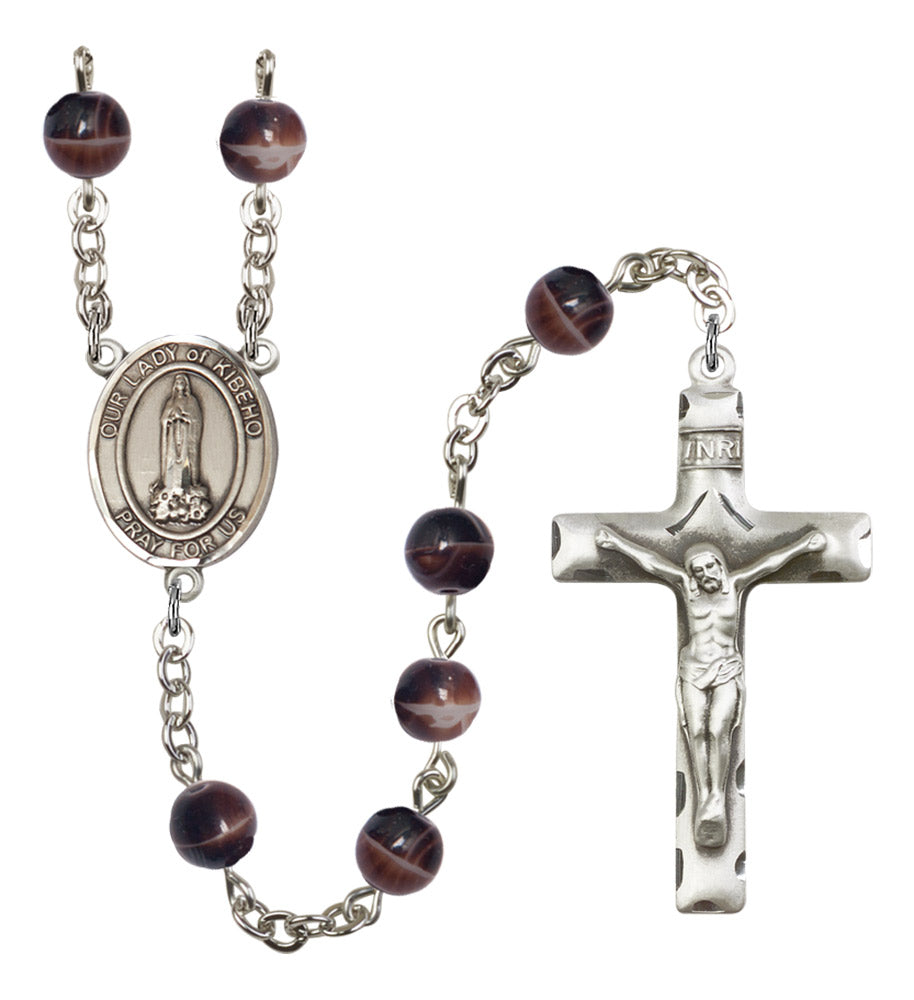 Our Lady of Kibeho Silver Plated Rosary for Men