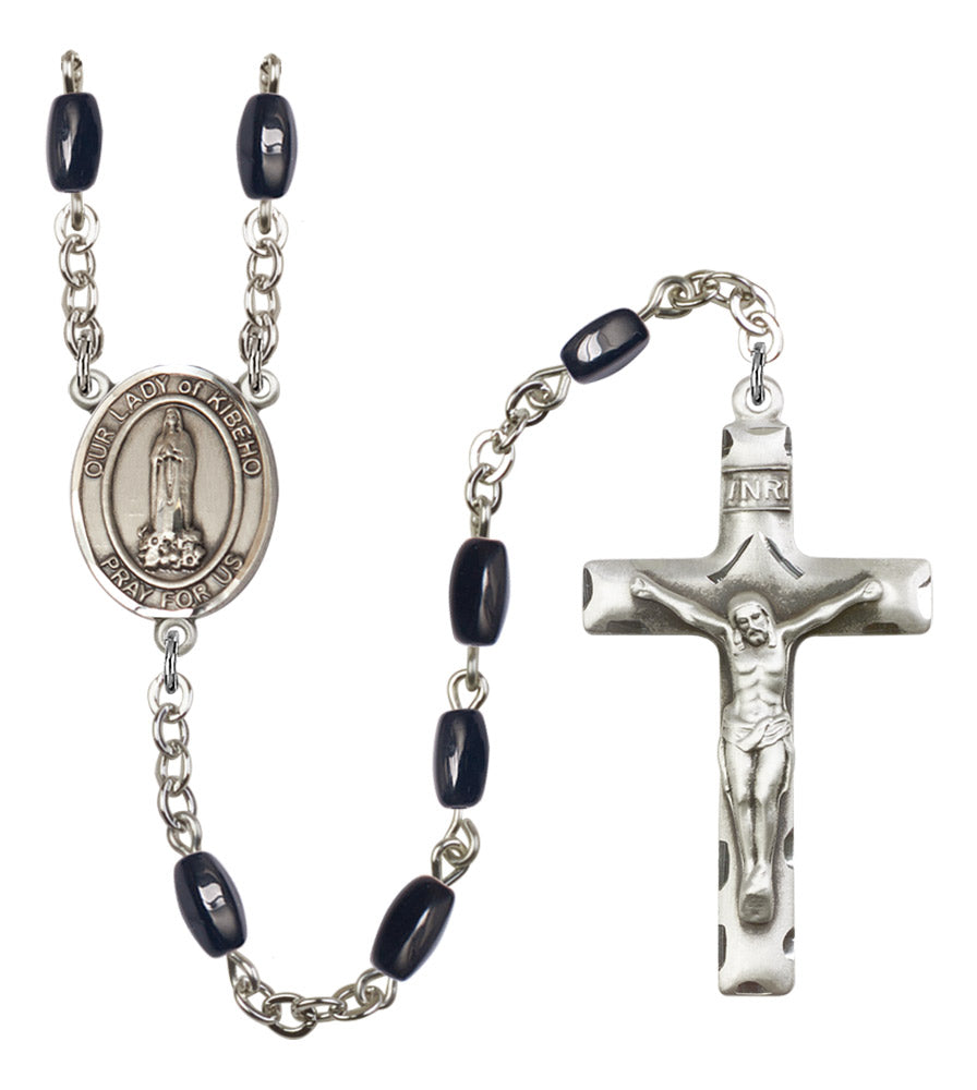 Our Lady of Kibeho Silver Plated Rosary for Men