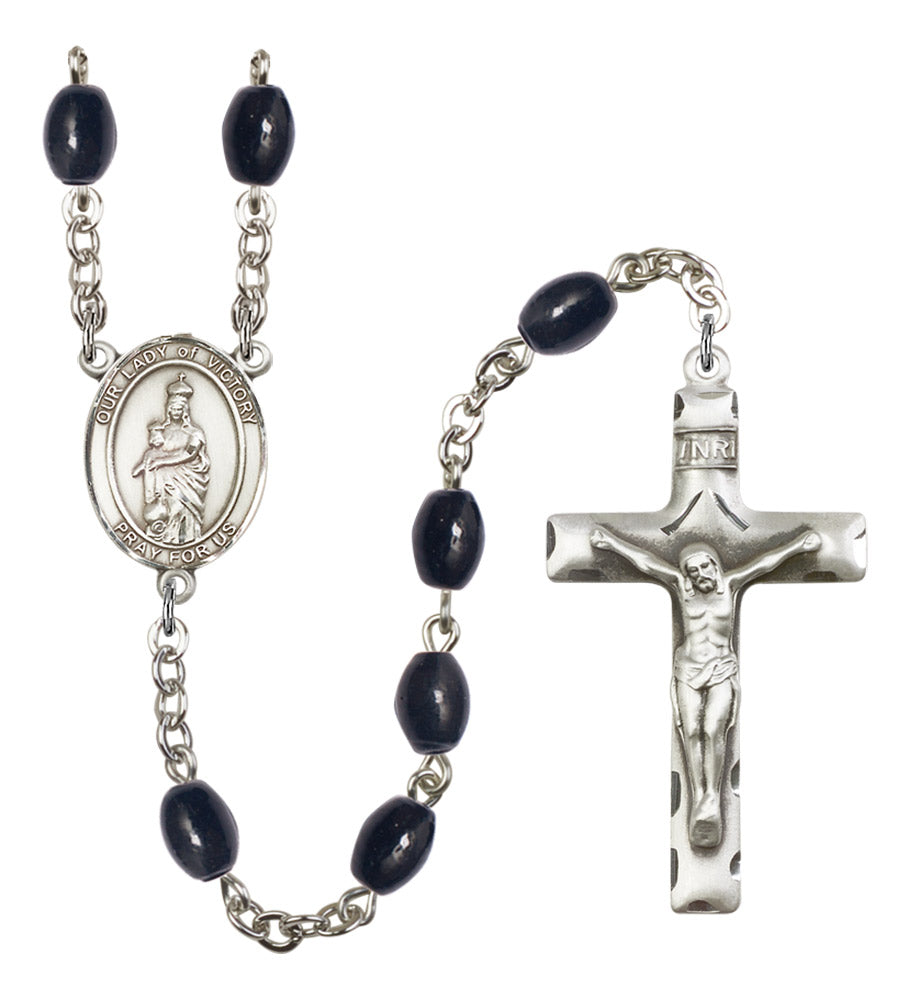 Our Lady of Victory Silver Plated Rosary for Men