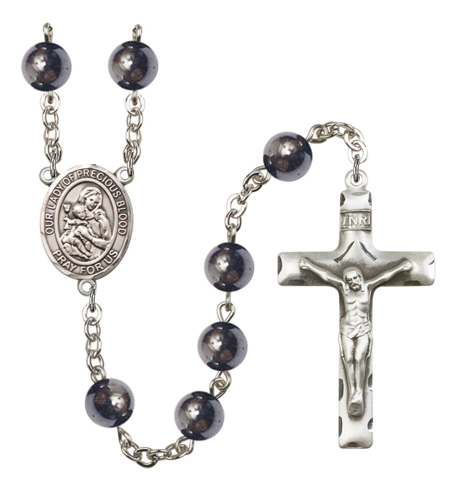 Our Lady of the Precious Blood Silver Plated Rosary for Men