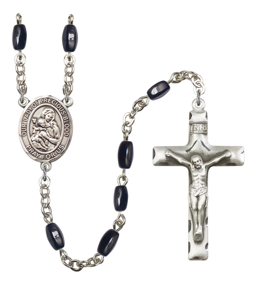Our Lady of the Precious Blood Silver Plated Rosary for Men