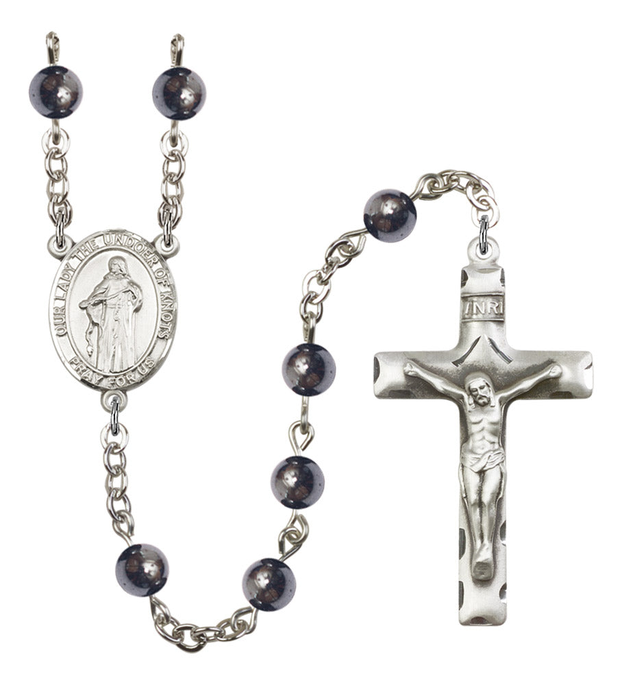 Our Lady the Undoer of Knots Silver Plated Rosary for Men