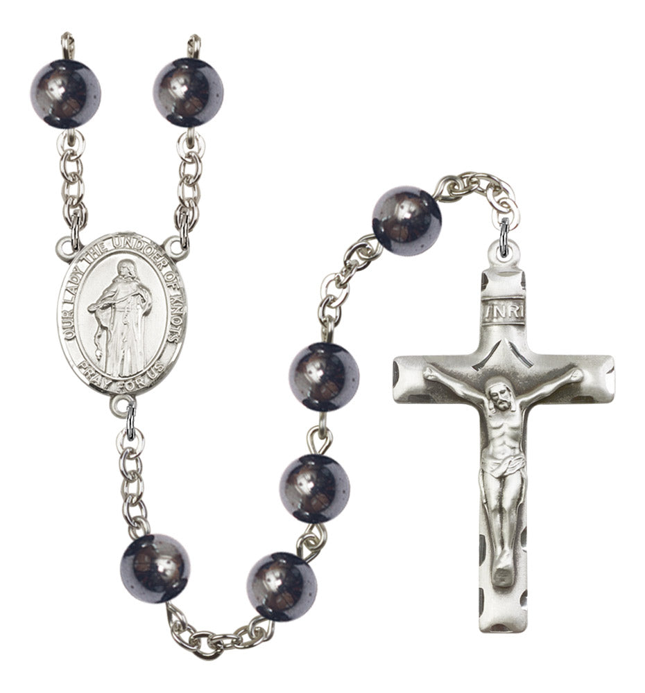 Our Lady the Undoer of Knots Silver Plated Rosary for Men