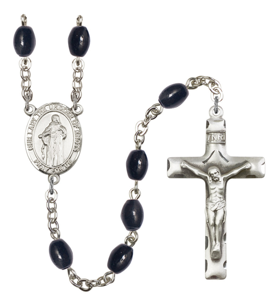 Our Lady the Undoer of Knots Silver Plated Rosary for Men