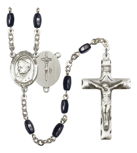 Pope Emeritace  Benedict XVI Silver Plated Rosary for Men
