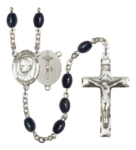 Pope Emeritace  Benedict XVI Silver Plated Rosary for Men