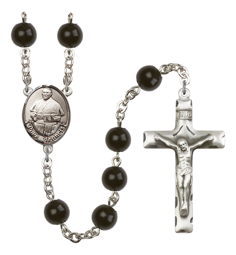 Pope Francis Silver Plated Rosary for Men