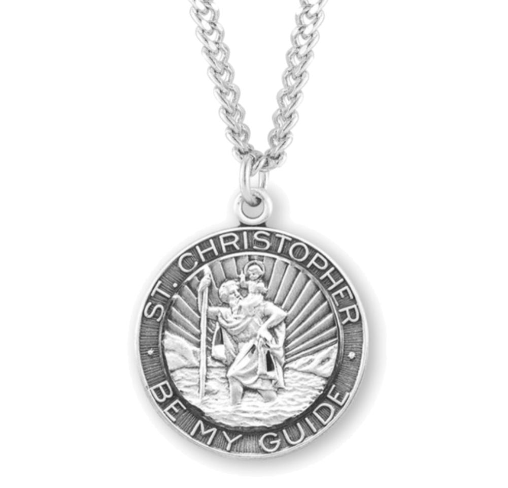 Rays of Light St. Christopher Necklace for Men