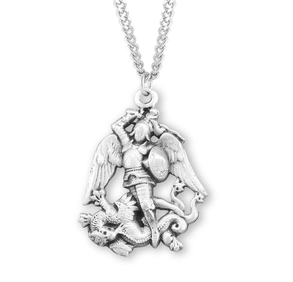 Saint Michael Figure Medal for Men