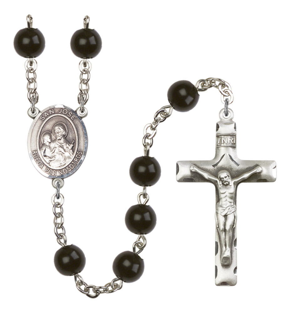 San Jose Silver Plated Rosary for Men