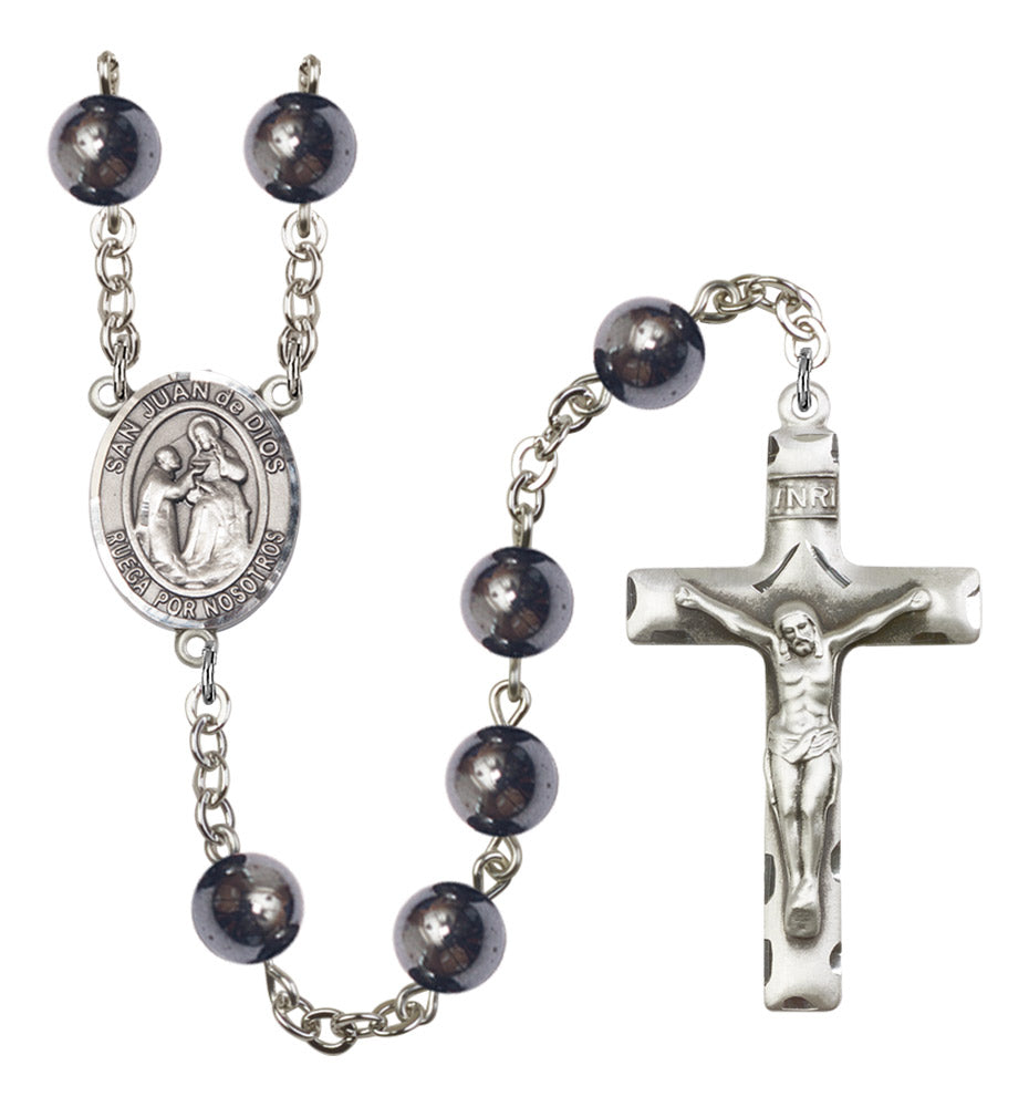 San Juan de Dios Silver Plated Rosary for Men