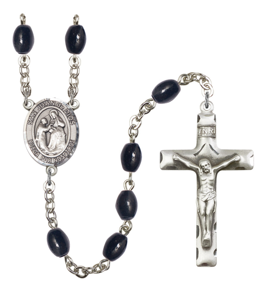 San Juan de Dios Silver Plated Rosary for Men