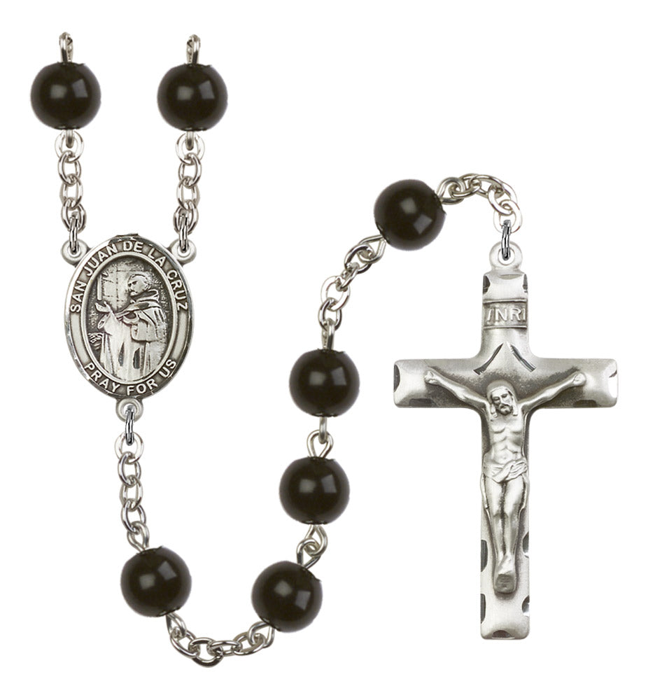 San Juan de la Cruz Silver Plated Rosary for Men