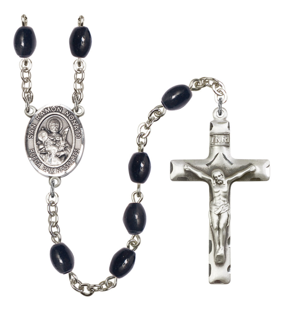 San Raymon Nonato Silver Plated Rosary for Men