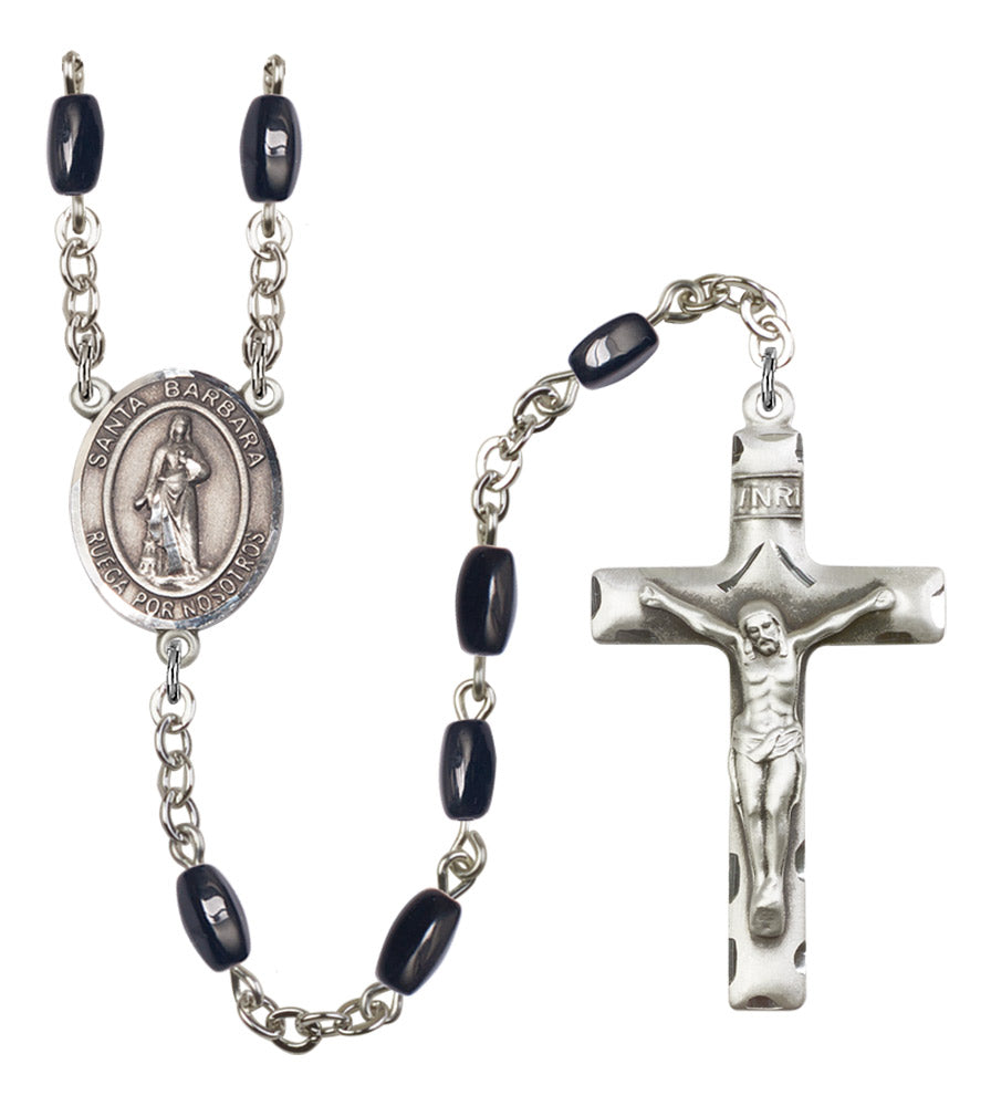 Santa Barbara Silver Plated Rosary for Men
