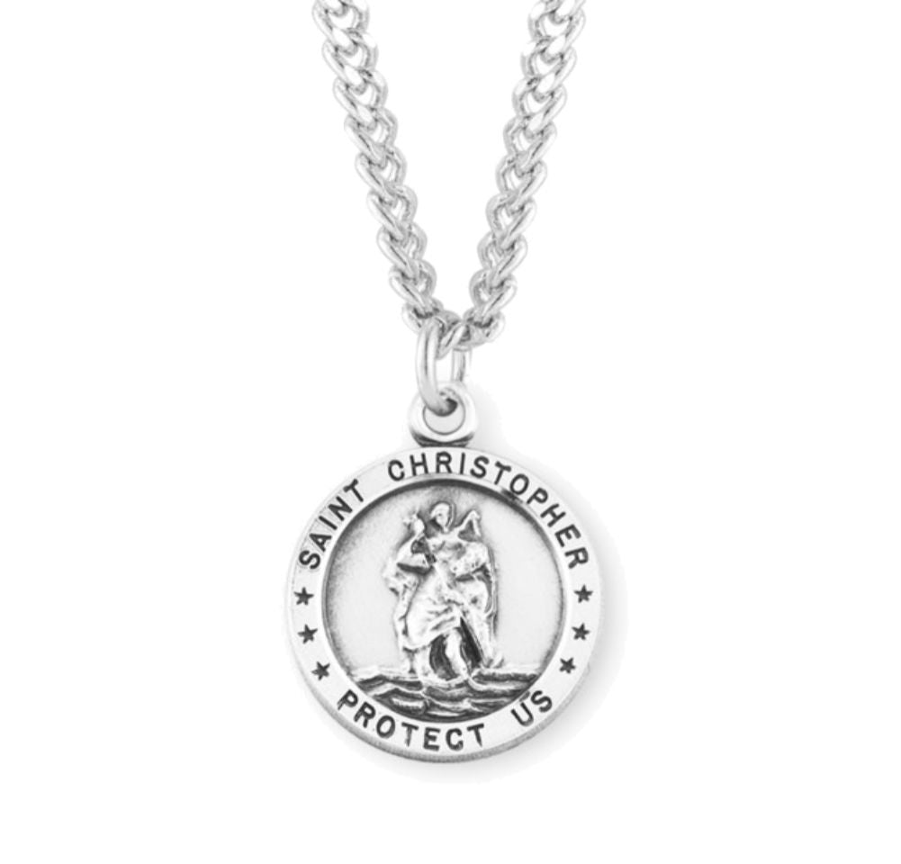 Simple St Christopher Necklace for Women