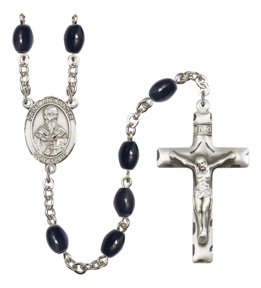St. Alexander Sauli Silver Plated Rosary for Men