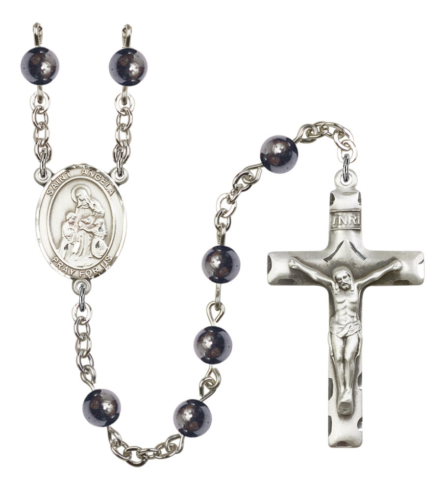 St. Angela Merici Silver Plated Rosary for Men