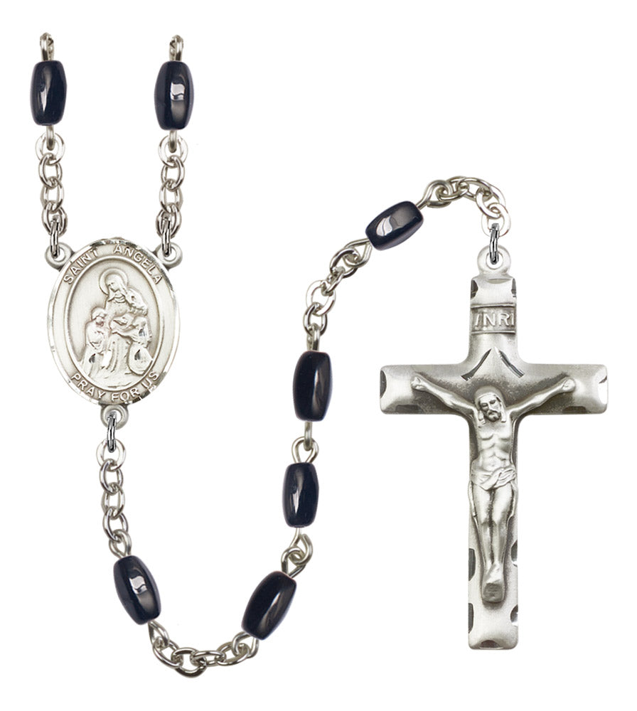 St. Angela Merici Silver Plated Rosary for Men