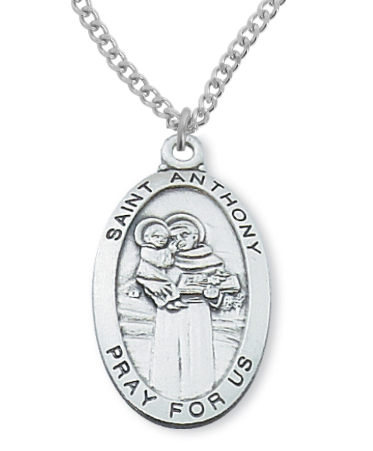 St. Anthony Medal Sterling Silver for Men